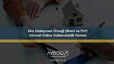 Kira Sözleşmesi Örneği (Word ve PDF) Güncel Online Doldurulabilir Format