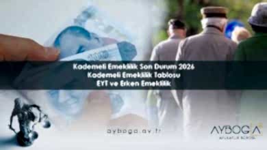 Kademeli Emeklilik Son Durum 2026 - Kademeli Emeklilik Tablosu, EYT ve Erken Emeklilik